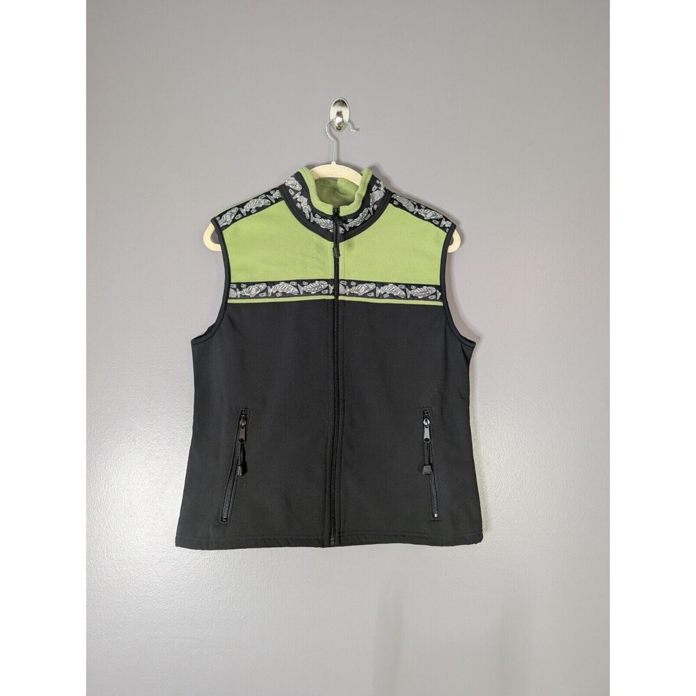 MEN'S KODIAK VEST Copper River Fleece  Bluestone, Black,Bear Tracks-green Size M